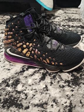 Nike LeBron 17 sneakers in the "Lakers" colorway Mens 10.5
